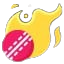 Yellow and pink flaming sportsbook icon