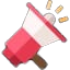 Orange and red support headset icon